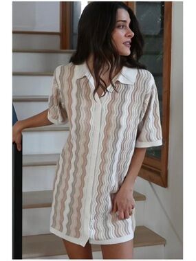 Heartloom Revolve Women’s Sz L NWT Crochet Scallop Knit Carlisle Cover Up Dress